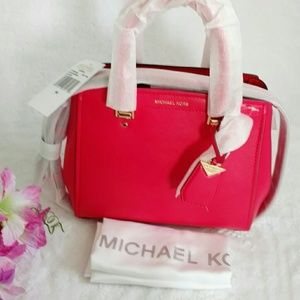 Michael Kors Benning Medium Leather Satchel